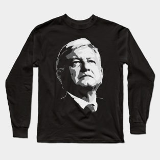 AMLO Black and White Long Sleeve T-Shirt